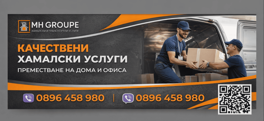 хамалски услуги за преместване на дом и офис с организирано товарене и пренасяне